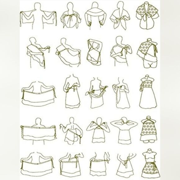 🔸️The Magic Wrap Red Print Reversible Convertible Dress/Skirt Small - Picture 11 of 12